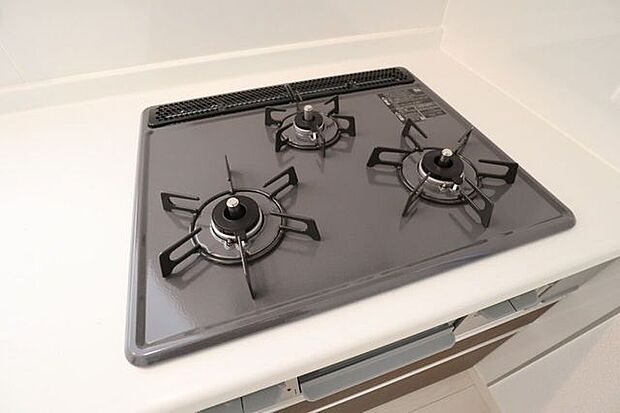 3口コンロ 同仕様一度にたくさんのお料理ができます♪