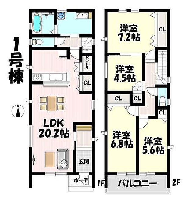 4LDK♪リビング20.2帖♪