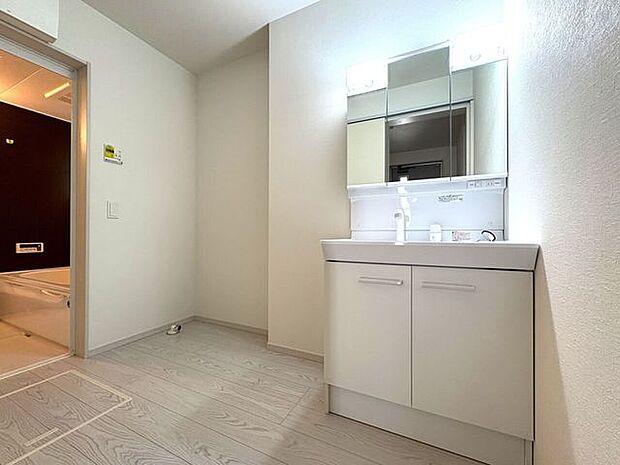 シャワー付き洗面化粧台♪朝の身支度も楽々♪