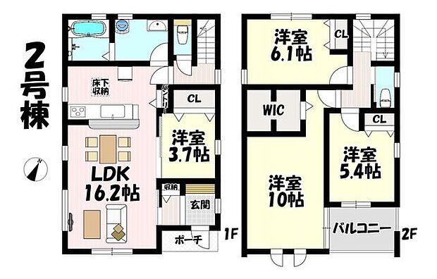 4LDK♪リビング16.2帖♪