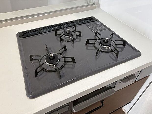 3口コンロ　一度にたくさんのお料理ができます♪