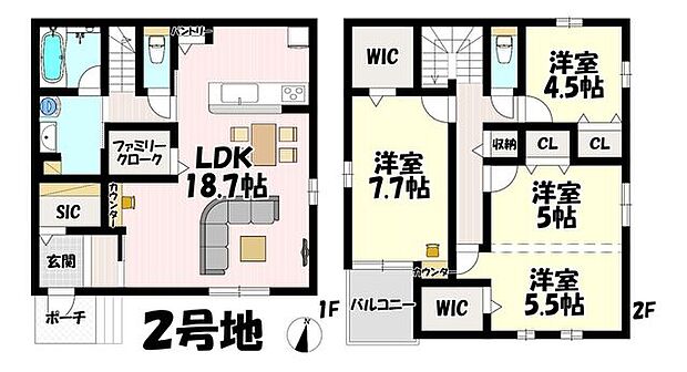 4LDK♪リビング18.7帖♪