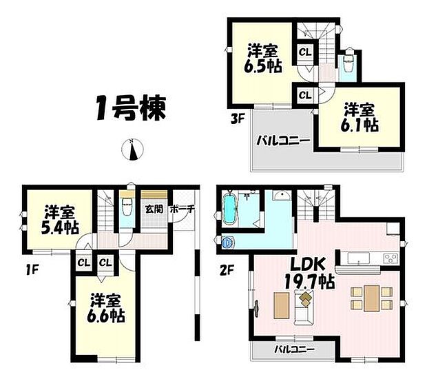 4LDK♪リビング19.7帖♪