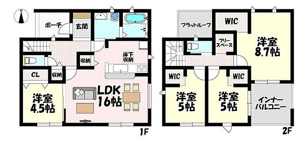 4LDK♪リビング16帖♪