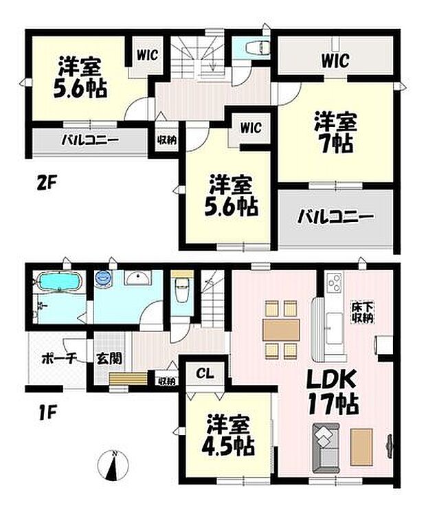 4LDK♪リビング17帖♪