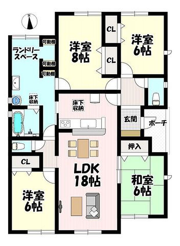4LDK♪リビング18帖♪希少な平屋建て住宅♪