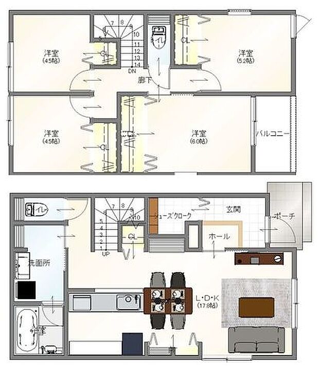 建物プラン例(間取り図)
