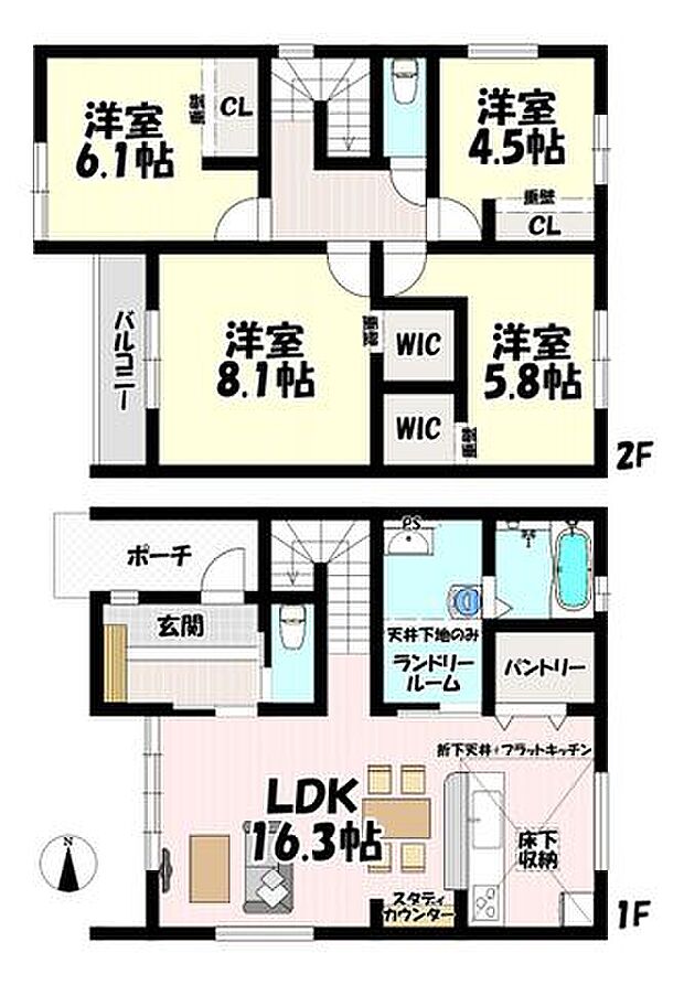 4LDK♪リビング16.3帖