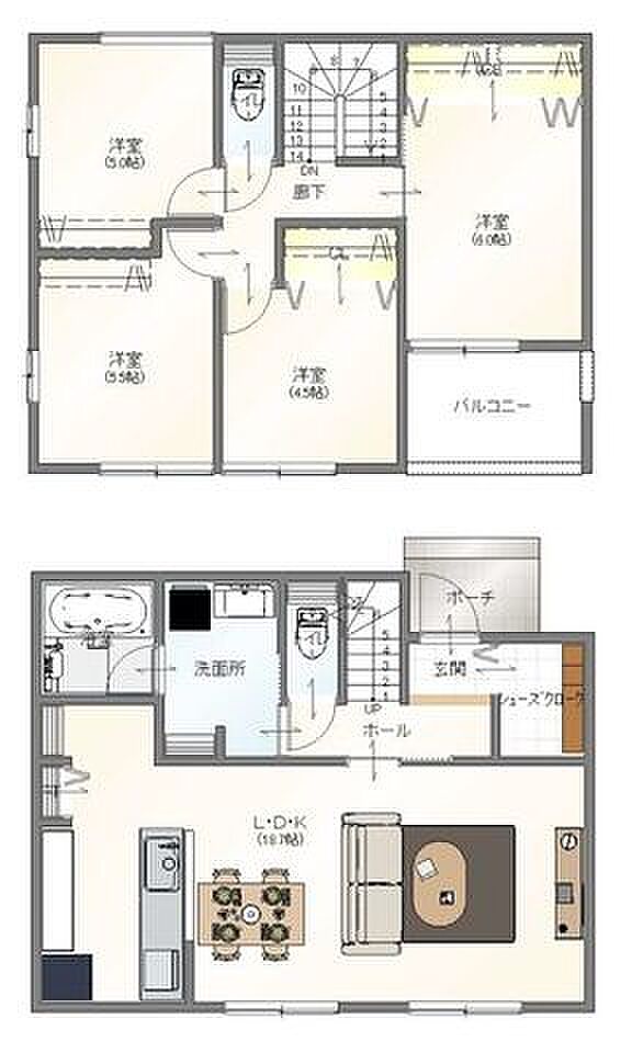 建物プラン例(間取り図)