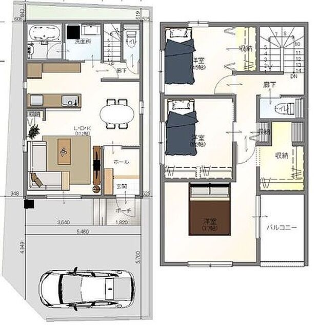 建物プラン例(間取り図)