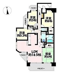 サーラ・グリーン惟信町 4LDKの間取図画像
