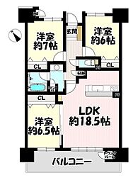 シャトレ愛松名古屋港 3LDKの間取図画像