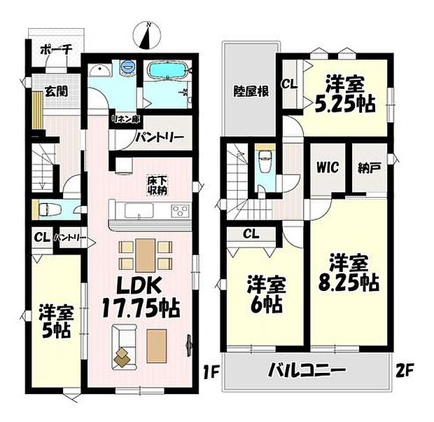 4LDK♪リビング17.75帖♪