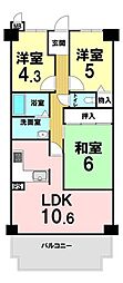サンシティ本荘壱番館B棟 3LDKの間取図画像