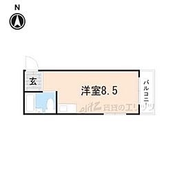 コトブキパークハイツ ワンルームの間取図画像