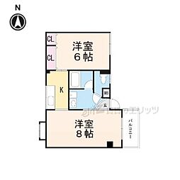メゾン高槻 1LDKの間取図画像