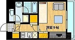 アスール江坂 1Kの間取図画像