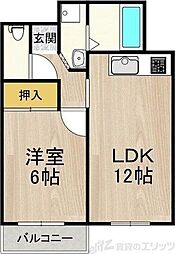 JMRレジデンス新大阪 1LDKの間取図画像
