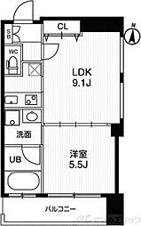 アーバンフラッツ西中島 1LDKの間取図画像