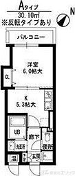豊里セレニテ 1DKの間取図画像