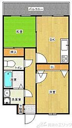 テラート1 2DKの間取図画像