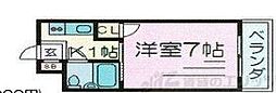 フレックス新大阪 ワンルームの間取図画像