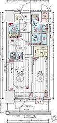 エステムコート新大阪17ベイス 1DKの間取図画像