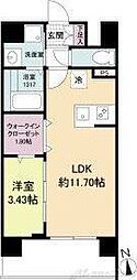 WORVE吹田江坂 1LDKの間取図画像