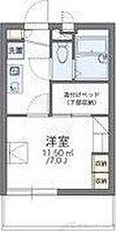 レオパレスプラスパ平田 1Kの間取図画像