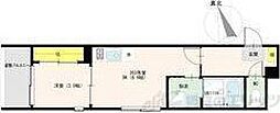 サンメイプル上新庄 1DKの間取図画像