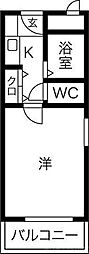 江坂ハイムタケダ7 1Kの間取図画像