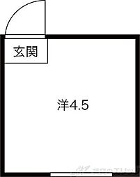 メゾン千里山 ワンルームの間取図画像