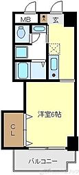 シティコート新大阪 1Kの間取図画像