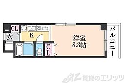 ラ・エスポワール 1Kの間取図画像