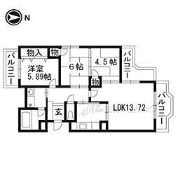 ツイン88N 3LDKの間取図画像