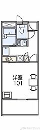 レオパレス上穂積 1Kの間取図画像