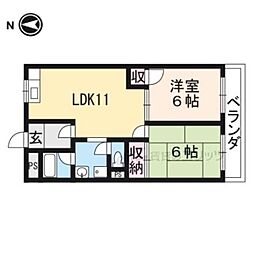 ヴェルデ高御座 2LDKの間取図画像