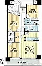 メロディーハイム千里万博公園 3LDKの間取図画像
