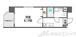 ドゥエリング梅田 1Kの間取図画像