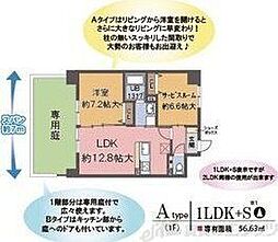 クラヴィエ西梅田 1SLDKの間取図画像