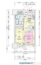 プレサンス新大阪ザ・シティ 1LDKの間取図画像