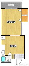 ローズマンション 1DKの間取図画像