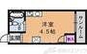 本町ハイツ ワンルームの間取図画像