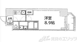ファーストフィオーレ北大阪リアン 4階1Kの間取り