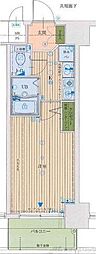 エスリード南森町駅前 1Kの間取図画像