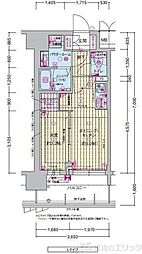 プレサンス東淀川駅前プローシェ 1DKの間取図画像