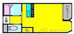 エクトII 2階ワンルームの間取り