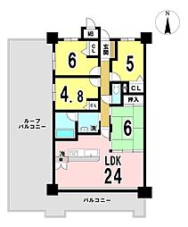 ビューパレス北小渕 4LDKの間取図画像