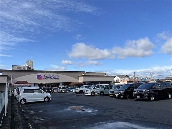 カネスエ　開明店東海地区に特化し、地域に密着した大型のスーパーマーケット。さまざまな商品を、お値打ち価格で提供しています。「おいしいもの、いいものだけを」をコンセプトとしている。 890m