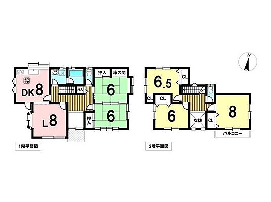 間取り 四日市市桜新町1丁目　中古一戸建て